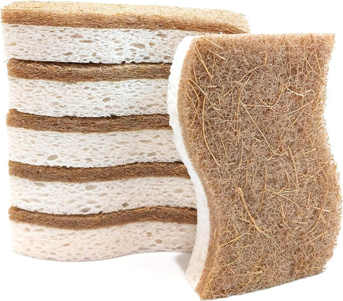 Graham & Ash Co 18 Pack Biodegradable Sponges - Sponges Kitchen Natural Sponges for Dishes Natural Sponge Dish Sponge - Eco Friendly Sponges Natur...