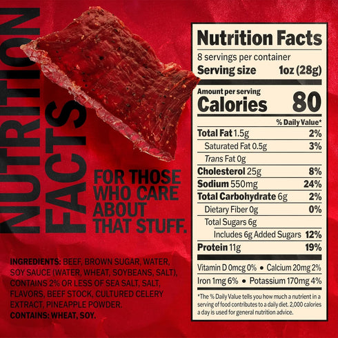 Jack Link's Beef Jerky, Teriyaki, Half Pounder Large Jerky Bag - Flavorful Meat Snack, Ready to Eat Protein Snacks with 11g of Protein per Serving...