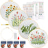Maydear 4 Packs Embroidery Starter Kit with Pattern, Stamped Cross Stitch Kits for Beginners Adults with Embroidery Hoop and Instructions, Hand Em...