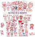 50 PCS Pig Stickers Waterproof Decal Vinyl Cute Animal Kawaii Cartoon Pink Piggy Sticker Decoration Water Bottles Tablets Scrapbook Skateboard Pho...