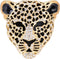 Vintage Black Enamel Spotted Leopard Head Rhinestone Crystal Animal Brooch Pin Lapel Pin Badge...