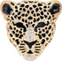 Vintage Black Enamel Spotted Leopard Head Rhinestone Crystal Animal Brooch Pin Lapel Pin Badge...