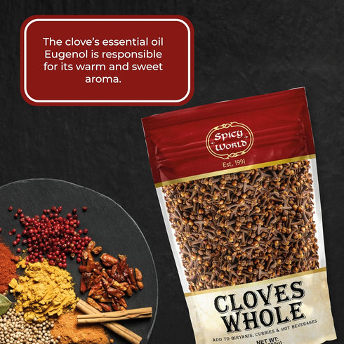 Whole Cloves 7 Oz Bag - Great for Foods, Tea, Pomander Balls, and Even Potpourri - by Spicy World...