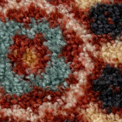 Maples Rugs Reggie Floral Runner Rug - Made in USA - Washable, Non Slip Indoor Carpet for Kitchen, Hallway, and Laundry Room, 1'8 x 5, Merlot...