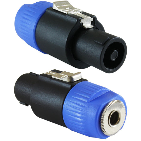 GLS Audio Speaker Plug Adapter 1/4" to Twist Lock 4 Pole & 2 Pole - Compatible with Neutrik Speakon NA4LJ, NA4LJX, NL4MP, NL4MPR, NL4FC, NL4FX, NL...