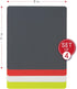Dexas Heavy Duty Grippmat Flexible Cutting Board Set of Four, 8 by 11 inches, Gray, Red, White and Green...