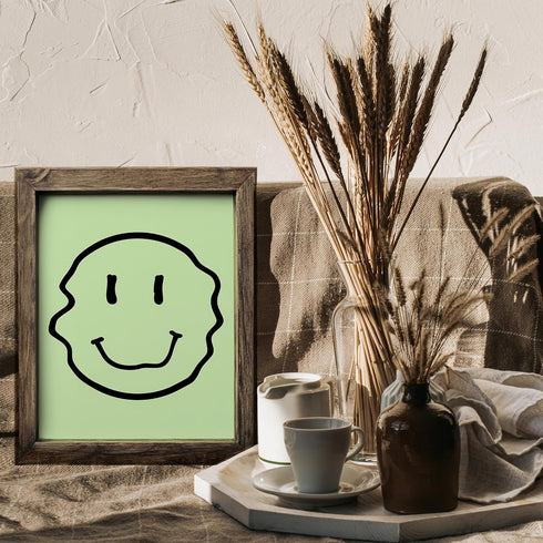 Posterizer 1 pcs-cute melting smiley face-minimalistic wall art-Comedy Art-Miscellaneous-Gift for Girls, Boys, Teens-decor for Boys, Teens Bedroom...