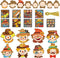 BeYumi 40Pcs Fall Scarecrow Head Craft Kit DIY Scarecrow Craft Autumn Thanksgiving Art Craft Make Your Own Scarecrow Head Set Home Classroom Game ...