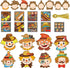 BeYumi 40Pcs Fall Scarecrow Head Craft Kit DIY Scarecrow Craft Autumn Thanksgiving Art Craft Make Your Own Scarecrow Head Set Home Classroom Game ...