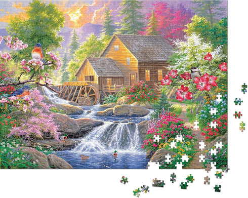 RoseArt - Abraham Hunter - Songbirds at Summertime Mill - 1000 Piece Jigsaw Puzzle for Adults...