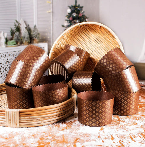 Paska Mold Kulich Panettone Mold (12 Pack 15oz) Easter Bread Paper Mold - Panettone Paper Mold Large Panettone Paper Baking Molds - Easter Bread F...