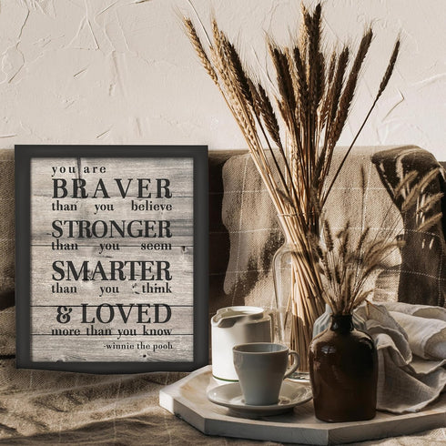 Posterizer 1 pcs-Winnie the pooh-positive encouraging quote-Inspirational Women's Art-Comedy Art-Gift for Girls, Boys, Teens-decor for Girls, Teen...