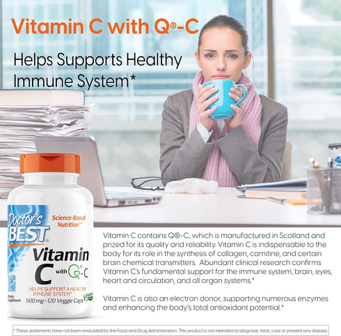 Doctor's Best Best Vitamin C 500mg, 120 Count...