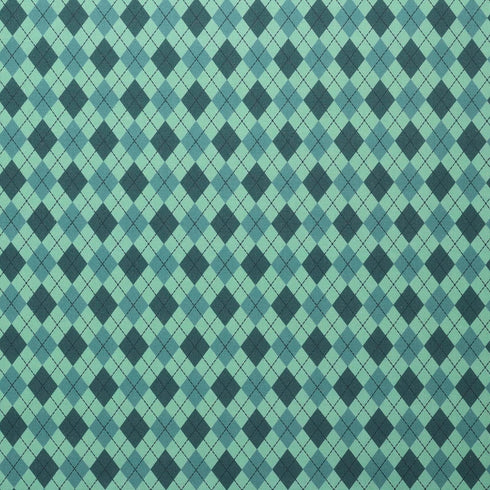 Mook Fabrics Cotton Golf Argyle Plaid, Emerald Cut by The yard...
