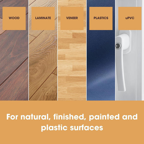 Floor & Furniture Repair Kit (White) - 4X Wax Filler Sticks - Fix Damage to UPVC, Doors, Windows, Worktops - Cracks, Scratches and Marks - Instant...