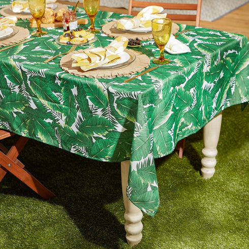DII Outdoor Tabletop Collection, Stain Resistant & Waterproof, 60" Round, Banana Leaf...
