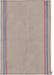 French 100% Linen Towel, Tricolore Naturel, 17 by 26 Inches, Beige, Red and Blue...