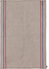 French 100% Linen Towel, Tricolore Naturel, 17 by 26 Inches, Beige, Red and Blue...