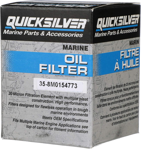 Quicksilver 8M0154773 Oil Filter for Various Marine Engines...
