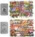 100Pcs Botanical PET Stickers, 2 Styles of Retro Mushrooms and Yard Plant PET Scrapbook Stickers Kit for Art Diary Card Craft Gifts Planner Notebo...