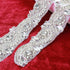 ShiDianYi Wedding Rhinestones Pearls Trim, 1 Yard Long Silver Rhinetones for Dress, Bridal Applique, Crystal Beaded Applique...