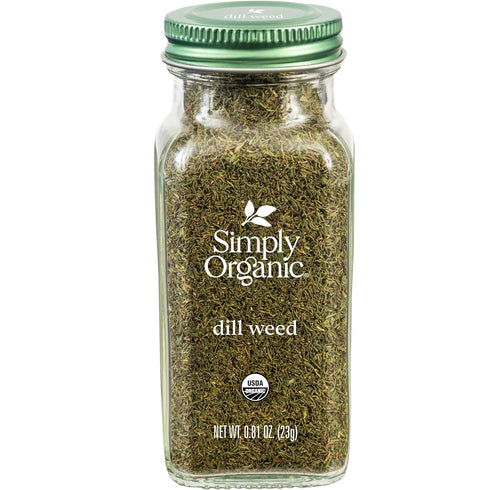 Simply Organic Dill Seed, 0.81 Ounce Bottle, Light and Soft, Delicate Flavor Pairs with Salads, Sauces and Fish, Kosher...