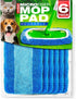 Reusable Pet Heavy Duty Mop Pads Compatible with Swiffer Sweeper Mops (6-Pack) - Washable Microfiber Mop Pads for Wet & Dry Use - All Purpose Floo...