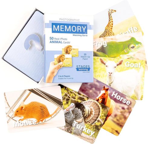 Animal Memory Card Game from The Makers of Language Builder with Real Photo Images...