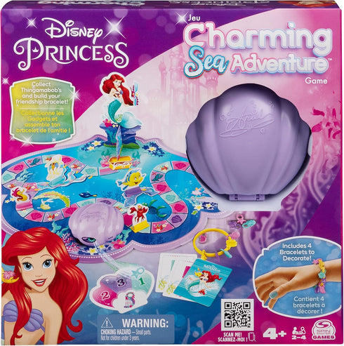 Disney Princess, Charming Sea Adventure Board Game Little Mermaid Toys Featuring Ariel & Friends Fun Game for Family Game Night, for Kids Ages 4 a...