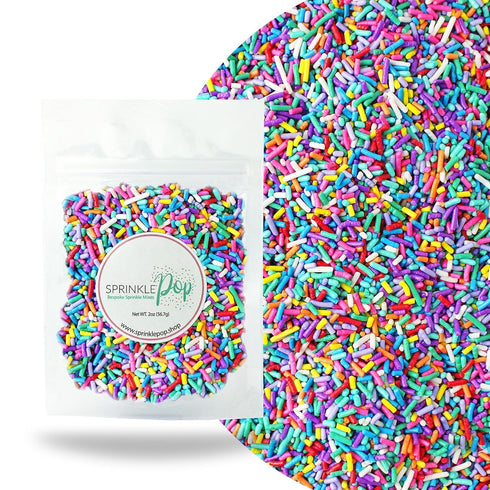 Ultimate Unicorn Rainbow Jimmies Sprinkle Mix| Sprinkles Made In USA By Sprinkle Pop| Yellow Red White Blue Purple Sprinkles Jimmies For Decoratin...