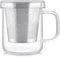 Teabloom Premium Borosilicate Glass Mug with Stainless Steel Loose Leaf Tea Infuser and Lid/Dish - 8 Ounces (240 mL)...