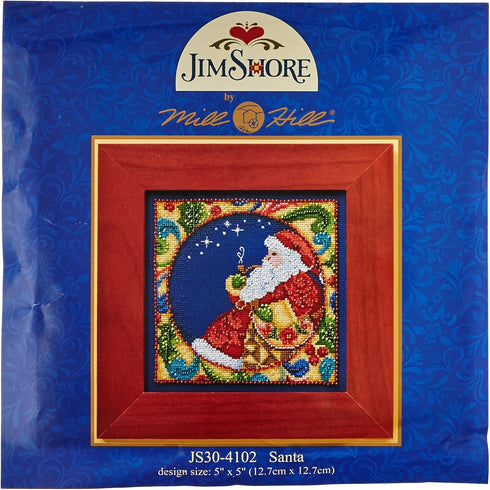 Mill Hill 143288/Jim Shore Counted Cross Stitch Kit 5"X5", Santa (18 Count)...