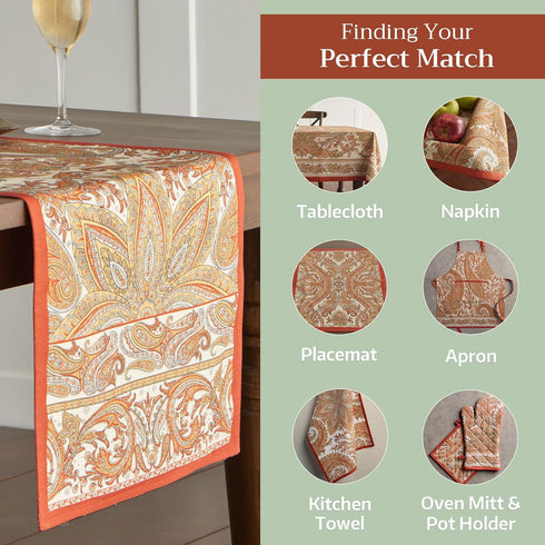Maison d' Hermine Table Runner 100% Cotton Double Layer Table Runners 72 inches Long Decorative for Home Kitchen Dining Party Baby Shower Wedding ...
