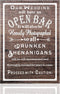 Jetec Open Bar Wedding Sign Wedding Party Funny Wood Bar Sign for Your Reception Party Hanging Wooden Rustic Farmhouse Decoration (Spelling Error ...