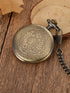 Mudder Vintage Roman Numerals Scale Quartz Pocket Watch with Chain (Bronze)...