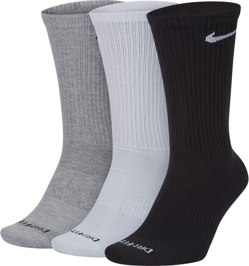 Nike Everyday Plus Lightweight Crew Socks, 3 Pair - SX6891 (Multi-Color 916, Large)...