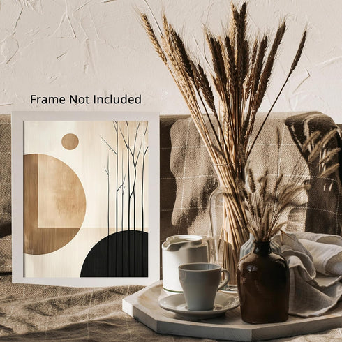 Posterizer 1 pcs-minimalist, geometric design-gold and black 8-Abstract & Modern Art-Gift for Men Women Teens-Chic Home Decor- unframed wall art...