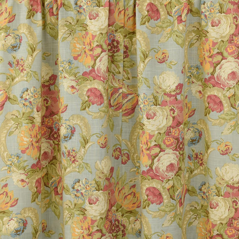 Waverly Spring Bling Modern Farmhouse Floral Rod Pocket Tier Pair for Kitchen and Bathroom, Double Panel, 52" x 36", Vapor...