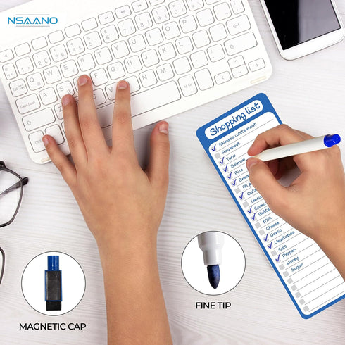 Magnetic to Do List for Refrigerator, Whiteboard for Fridge, Dry Erase Board with Lines, Reusable Grocery List, Chore Chart for Adults, Small Whit...