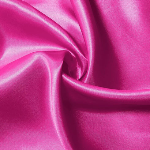 Hot Pink Satin Fabric 3 Yard, 63" Wide Shiny Silky Fabric for Dress, Shirts, table Runner, Napkin, tablecloth, Wedding Decor, DIY Crafts...