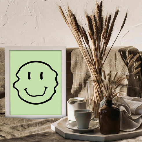 Posterizer 1 pcs-cute melting smiley face-minimalistic wall art-Comedy Art-Miscellaneous-Gift for Girls, Boys, Teens-decor for Boys, Teens Bedroom...