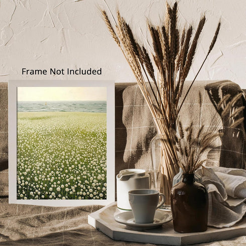 Posterizer 1 pcs-open landscape by a field of delicate white blossoms 2-Collectibles & Fine Art-Landscape & Nature Art- Gift for Men Women Entrepr...