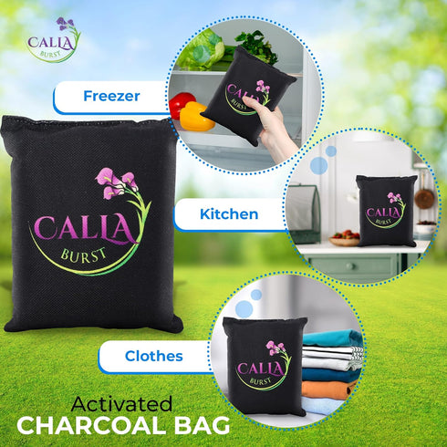 Bamboo Charcoal Air Purifier Bags - Odor Absorber & Eliminator for Home, Car, Pets, Activated Charcoal Natural Freshener, Eco-Friendly & Reusable ...