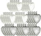 Bastex Heart Shaped Pendants for Jewelry Making. 80 pieces of DIY Pendant Tray Necklace Charms, Includes Metal Bezels and Cabochons - 1 inch, Silv...