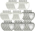 Bastex Heart Shaped Pendants for Jewelry Making. 80 pieces of DIY Pendant Tray Necklace Charms, Includes Metal Bezels and Cabochons - 1 inch, Silv...