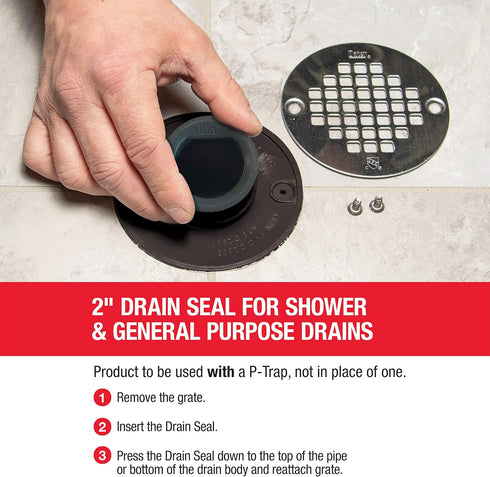 Oatey 43745 Seal for 2 Inch Shower and Floor Drain, No Size, Black...