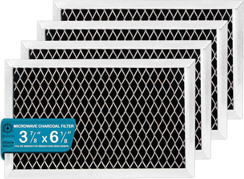 GE JX81J, WB02X11124, WB06X10823 Microwave Recirculating Charcoal Filter (4-Pack)...