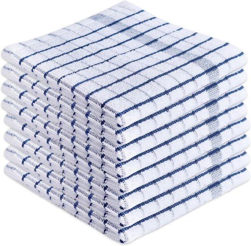 AMOUR INFINI Kitchen Dish Cloths Set of 8 - Ultra Soft, Highly Absorbent, Quick-Drying Terry Cotton Dishcloths 12"x12" Inch Wash & Cleaning Cloths...