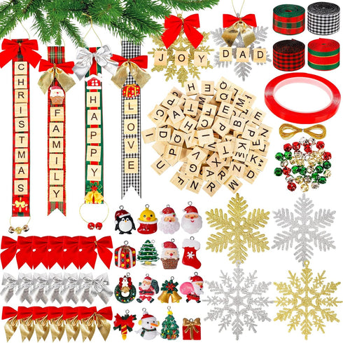 284 Pieces Christmas Ornaments DIY Christmas Tree Ornaments Christmas Arts and Crafts for Kids Adult Xmas Decorations Supplies...