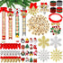 284 Pieces Christmas Ornaments DIY Christmas Tree Ornaments Christmas Arts and Crafts for Kids Adult Xmas Decorations Supplies...